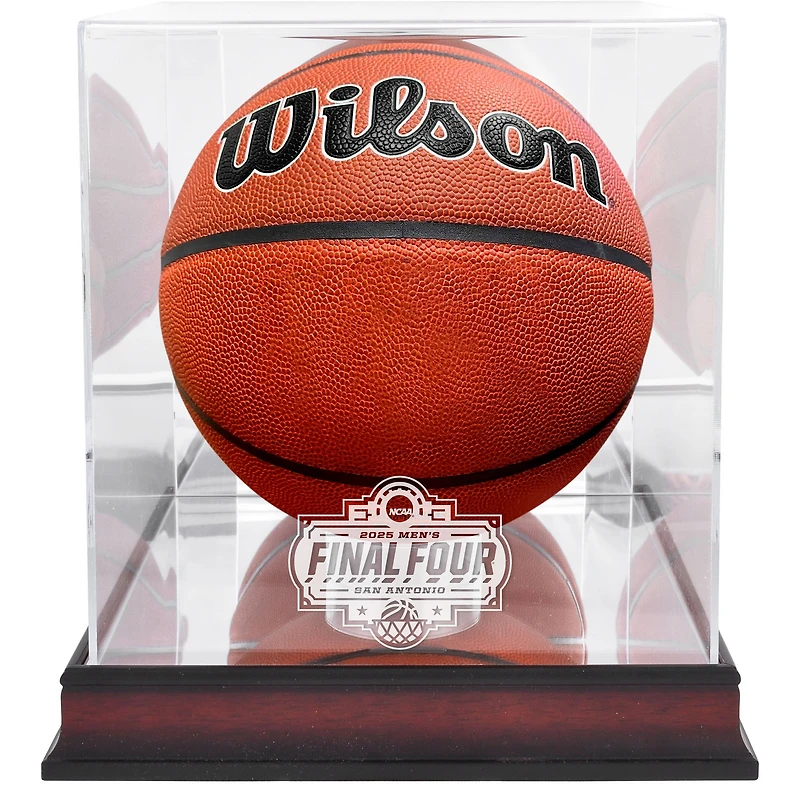 2025 NCAA Men's Basketball Final Four Mahogany Basketball Display Case