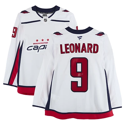 Ryan Leonard Washington Capitals Autographed White Fanatics Premium Jersey