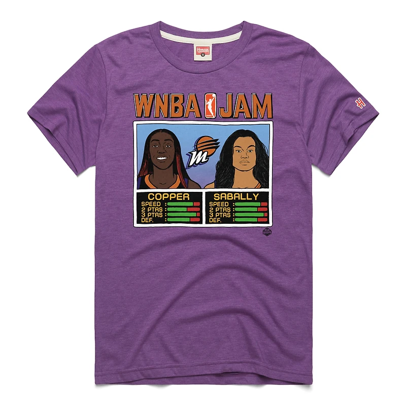 Unisex Homage Kahleah Copper & Satou Sabally Purple Phoenix Mercury WNBA Jam Tri-Blend T-Shirt