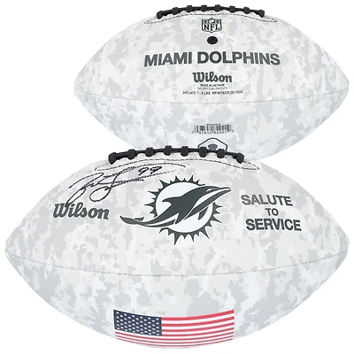 Jason Taylor Miami Dolphins Autographed 2024 Salute To Service Wilson Football