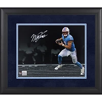 Will Levis Tennessee Titans Autographed Framed  11" x 14" Running Spotlight Photograph - Suede Mat