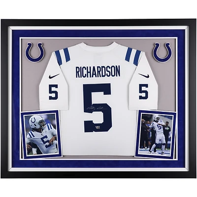 Anthony Richardson Indianapolis Colts Autographed Deluxe Framed White Nike Limited Jersey