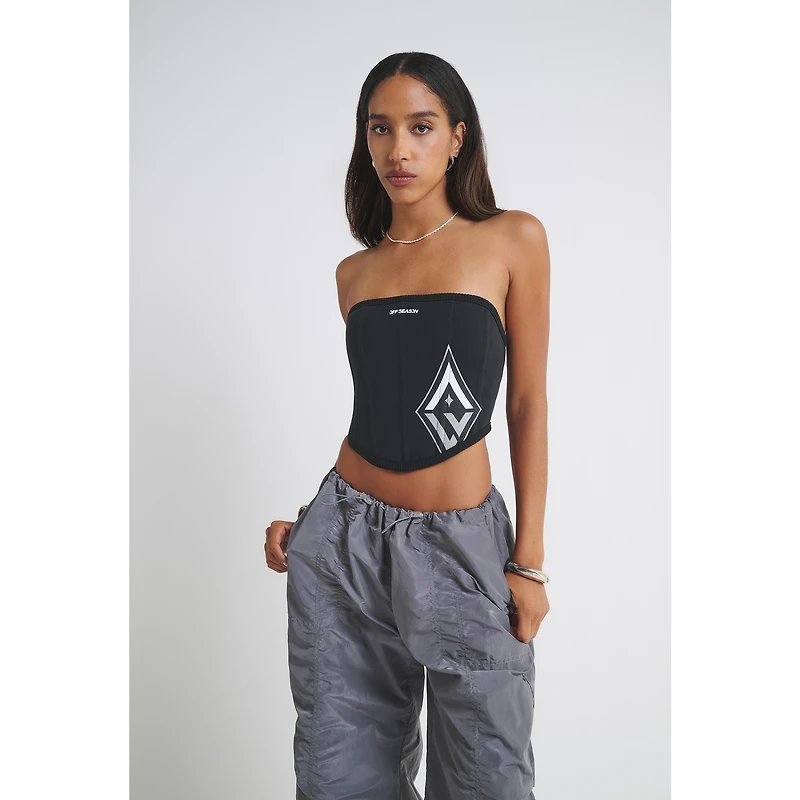 Women's  Black Las Vegas Aces Fleece Corset
