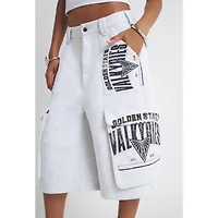 Women's  Heather Gray Golden State Valkyries Fleece Cargo Shorts