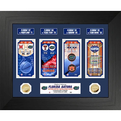 Highland Mint Florida Gators 2025 NCAA Men's Basketball National Champions 18" x 22" Road To Deluxe Ticket Photo Mint