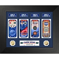 Highland Mint Florida Gators 2025 NCAA Men's Basketball National Champions 18" x 22" Road To Deluxe Ticket Photo Mint