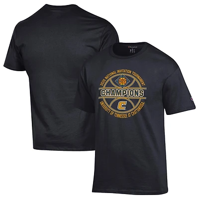 Unisex Champion Black Tennessee Chattanooga Mocs 2025 NCAA Men's Basketball NIT Champions T-Shirt