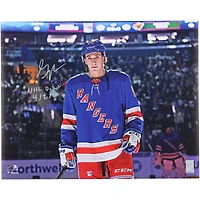 Gabe Perreault New York Rangers Autographed 16" x 20" NHL Debut Photograph with "NHL Debut 4/2/25" Inscription