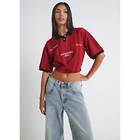 Women's  Scarlet San Francisco 49ers Rugby T-Shirt