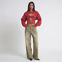 Women's  Scarlet San Francisco 49ers Fleece Shrug Cami
