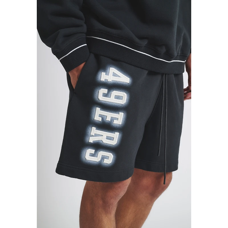 Unisex Black San Francisco 49ers Fleece Shorts