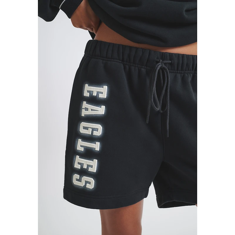 Unisex  Black Philadelphia Eagles Fleece Shorts