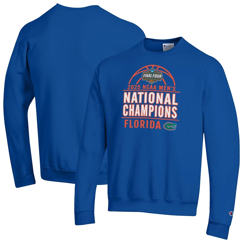 Men’s Champion Royal Florida Gators 2025 NCAA Men's Basketball National Champions Eco Powerblend Crewneck Sweatshirt