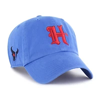 Men's '47 Light Blue Houston Texans H-Town Side Logo Clean Up Adjustable Hat