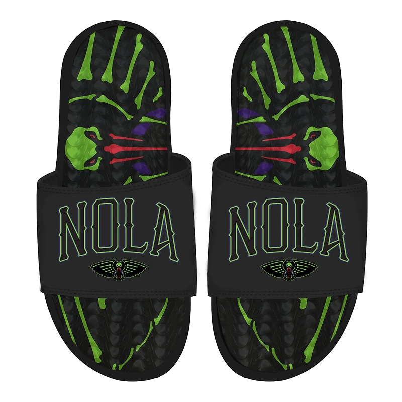 Unisex ISlide Black New Orleans Pelicans 2025/26 City Edition Gel Slide Sandals
