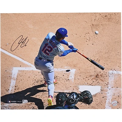 Francisco Lindor New York Mets Autographed 16" x 20" Bird's Eye Of A Home Run Photograph