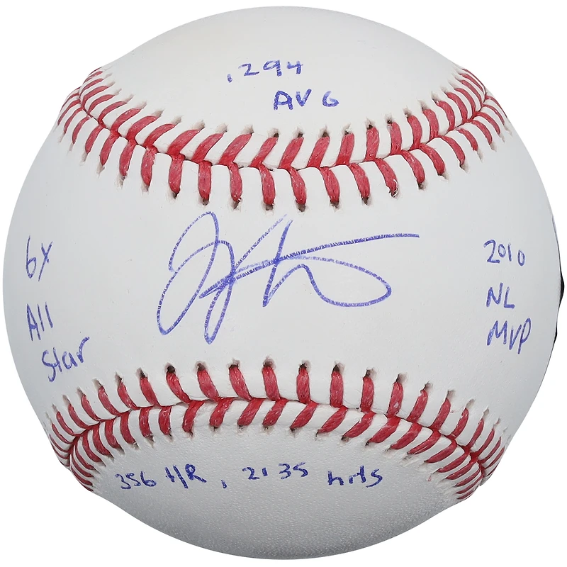 Joey Votto Cincinnati Reds Autographed Baseball with Multiple Inscriptions - Limited Edition of 10