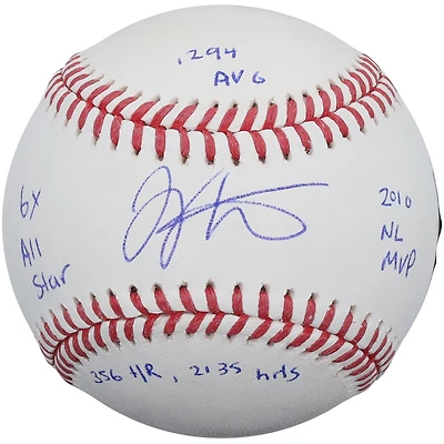 Joey Votto Cincinnati Reds Autographed Baseball with Multiple Inscriptions - Limited Edition of 10