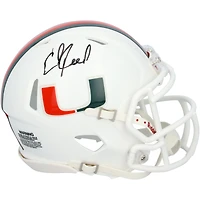 Ed Reed Miami Hurricanes Autographed Riddell Speed Mini Helmet