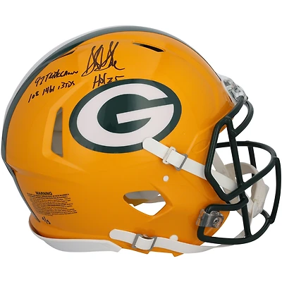 Sterling Sharpe Green Bay Packers Autographed Riddell Speed Authentic Helmet with Multiple Inscriptions - Limited Edition of 5