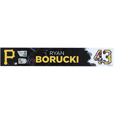 Ryan Borucki Pittsburgh Pirates Player-Issued #43 Nameplate from 2025 MLB Spring Training