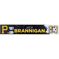 Jack Brannigan Pittsburgh Pirates Player-Issued #83 Nameplate from 2025 MLB Spring Training