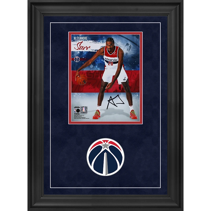 Alexandre Sarr Washington Wizards Autographed Deluxe Framed 8" x 10" Stylized Photograph