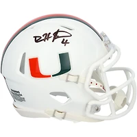 Devin Hester Miami Hurricanes Autographed Riddell Speed Mini Helmet