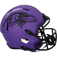 Zay Flowers Baltimore Ravens Autographed Riddell Rave Speed Replica Helmet