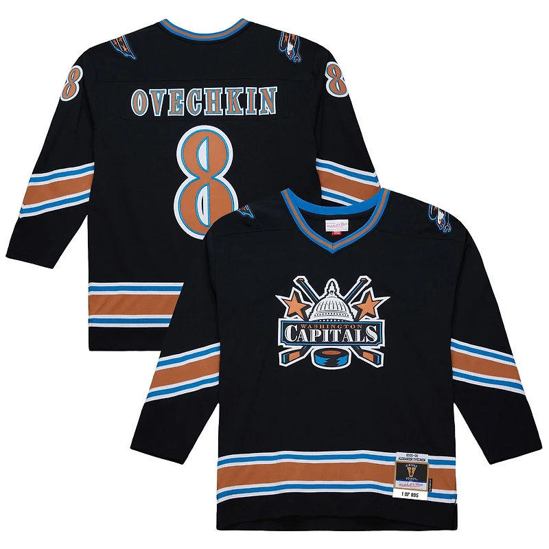 Unisex Mitchell & Ness Alexander Ovechkin Black Washington Capitals Special Edition (1 of 895) 2005-06 Power Play Jersey