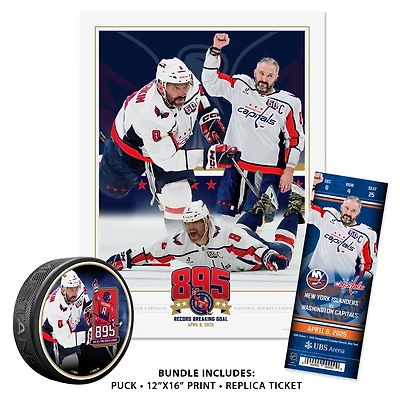 Alexander Ovechkin Washington Capitals NHL All-Time Leading Goal Scorer Three-Piece Bundle Pack