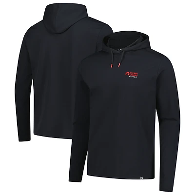 Men's FootJoy Black Rocket Classic Ottoman Jacquard Pullover Hoodie