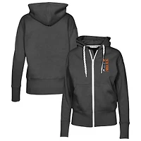 Women's Levelwear Black New York Mets Cooperstown Collection Gardinia Full-Zip Hoodie