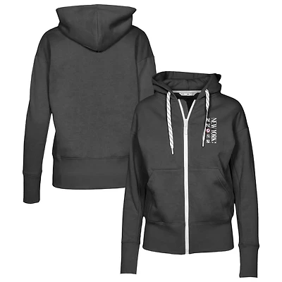 Women's Levelwear Black New York Yankees Cooperstown Collection Gardinia Full-Zip Hoodie