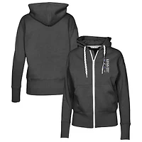 Women's Levelwear Black Kansas City Royals Cooperstown Collection Gardinia Full-Zip Hoodie