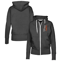 Women's Levelwear Black Detroit Tigers Cooperstown Collection Gardinia Full-Zip Hoodie