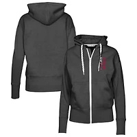 Women's Levelwear Black Cleveland Indians Cooperstown Collection Gardinia Full-Zip Hoodie