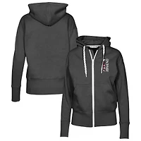 Women's Levelwear Black Cincinnati Reds Cooperstown Collection Gardinia Full-Zip Hoodie