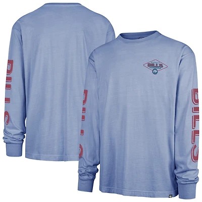 Men's '47 Light Blue Buffalo Bills Cairn Ravine Foundation Throwback Long Sleeve T-Shirt