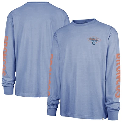 Men's '47 Blue Denver Broncos Cairn Ravine Foundation Throwback Long Sleeve T-Shirt