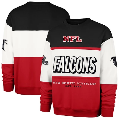 Men's '47  Black/Red Atlanta Falcons Throwback Breeze Maximalist Sweatshirt