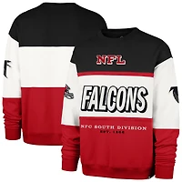 Men's '47  Black/Red Atlanta Falcons Throwback Breeze Maximalist Sweatshirt
