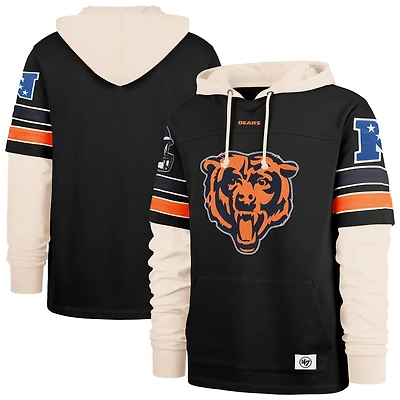 Men's '47  Black Chicago Bears Split Zone Cornerback Duo Hoodie