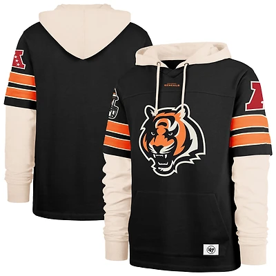 Men's '47  Black Cincinnati Bengals Split Zone Cornerback Duo Hoodie