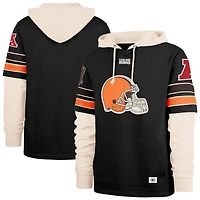 Men's '47  Black Cleveland Browns Split Zone Cornerback Duo Hoodie
