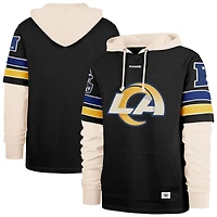 Men's '47  Black Los Angeles Rams Split Zone Cornerback Duo Hoodie