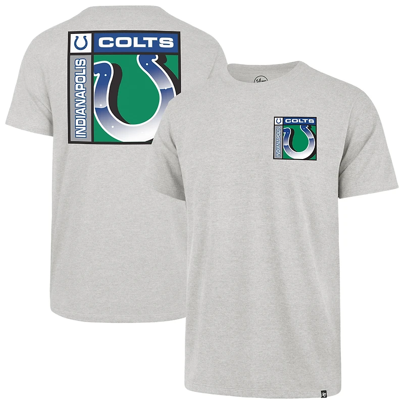 Men's '47  Gray Indianapolis Colts Chrome Plate Franklin T-Shirt