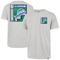 Men's '47  Gray Detroit Lions Chrome Plate Franklin T-Shirt