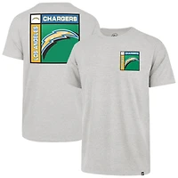 Men's '47  Gray Los Angeles Chargers Chrome Plate Franklin T-Shirt