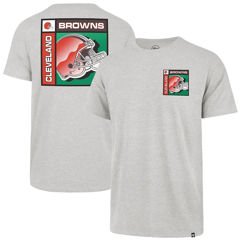 Men's '47  Gray Cleveland Browns Chrome Plate Franklin T-Shirt